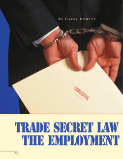 Trade Secret Law for the Employment Lawyer