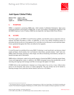 Anti-Spam Global Policy