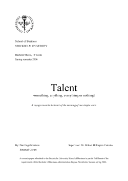 Talent - DiVA portal