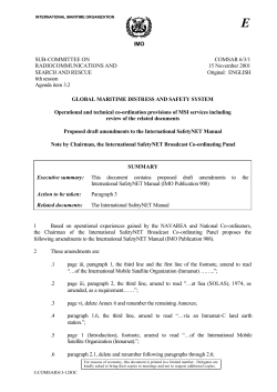 IMO SUB-COMMITTEE ON RADIOCOMMUNICATIONS AND