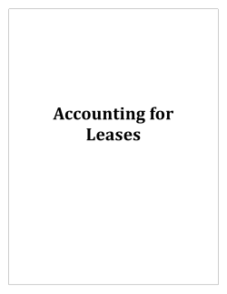 Accounting For Leases