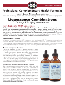 Liquescence Newslett.. - Professional Complementary Health