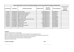 Item Numbers Drawing No Component Description Maximum Mass