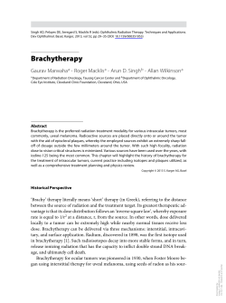 Brachytherapy