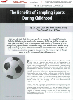 The Benefits of Sampling Sports During Childhood