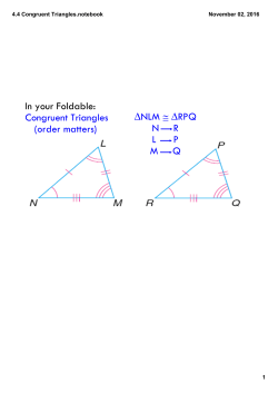 4.4 Congruent Triangles.notebook