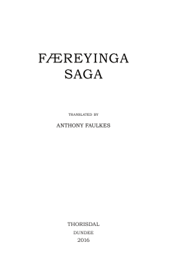 f&aelig;reyinga saga - Viking Society Web Publications
