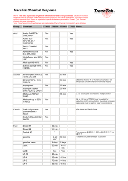Tracetek Chemical Response Datasheet