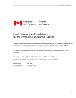 Land Development Guidelines for the Protection of Aquatic
