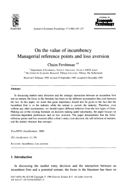 Managerial Reference Points and Loss Aversion