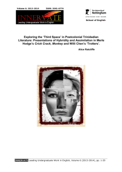 Exploring the `Third Space` in Postcolonial Trinidadian Literature