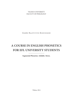 a course in english phonetics for efl university students