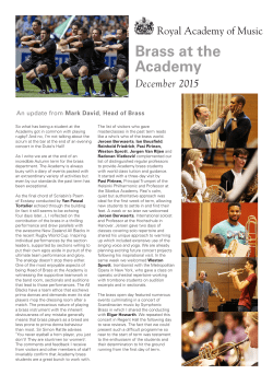 read the latest newsletter by Mark David, Head of Brass