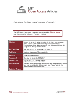 Polo kinase Cdc5 is a central regulator of meiosis I