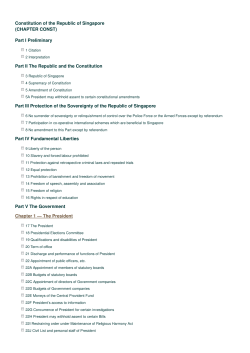 Constitution of the Republic of Singapore
