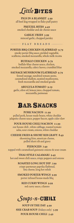 porter bbq chicken flatbread 9.79 buffalo chicken