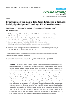 Urban Surface Temperature Time Series Estimation at the Local