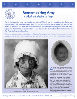 PRF News FINAL - The Progeria Research Foundation