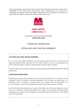 option and joint venture agreement