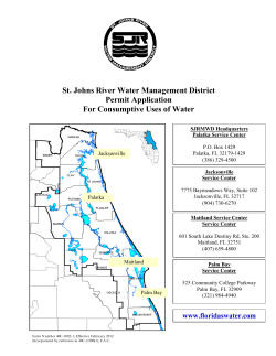 St. Johns River Water Management District Permit Application For