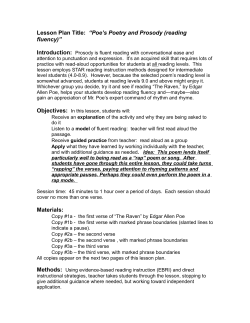Poe`s Poetry and Prosody (reading fluency)