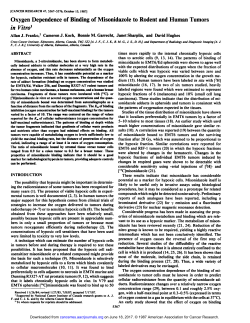 Oxygen Dependence of Binding of Misonidazole