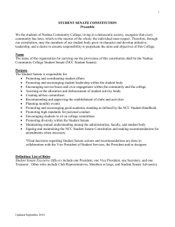 STUDENT SENATE CONSTITUTION Preamble We the students of