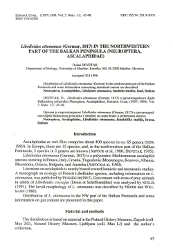 Libelloides ottomanus (Germar, 1817) IN THE