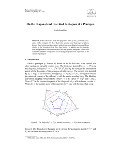 On the Diagonal and Inscribed Pentagons of a Pentagon