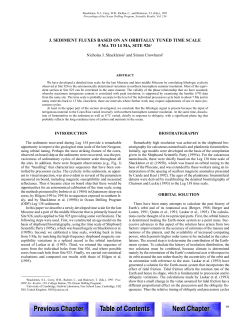 CHAPTER 3. SEDIMENT FLUXES BASED ON AN ORBITALLY