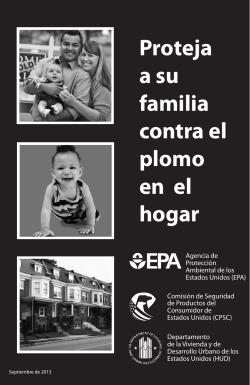 Proteja a su familia contra el plomo en el hogar