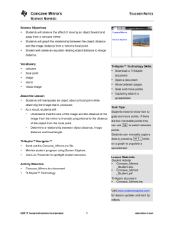 Concave Mirrors - TI Education