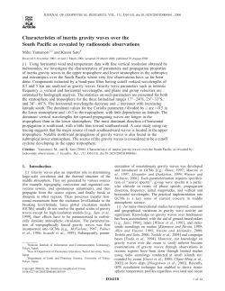 Characteristics of inertia gravity waves over the South Pacific as