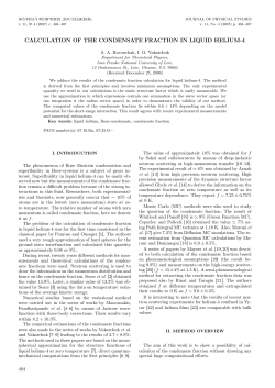 calculation of the condensate fraction in liquid helium-4