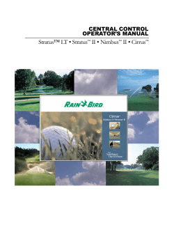 Stratus&trade; LT &bull; Stratus&trade; II &bull; Nimbus&trade; II &bull; Cirrus&trade;