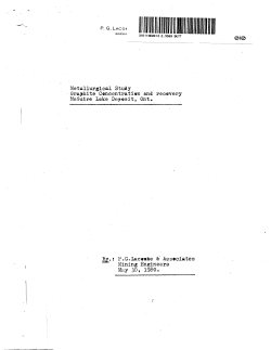 METALLURGICAL STUDY RPT