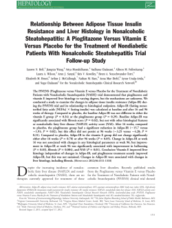 Relationship between adipose tissue insulin resistance and liver