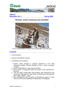 Erosion control measures and activities