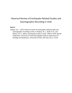 Historical Review of Earthquake