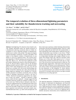 The temporal evolution of three-dimensional lightning parameters
