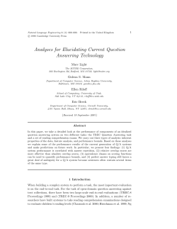 Analyses for Elucidating Current Question Answering Technology