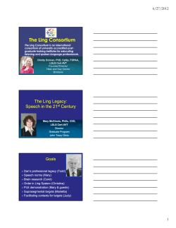 The Ling Consortium - Alexander Graham Bell Association