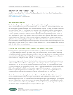 Beware of The &ldquo;saas&rdquo; Trap