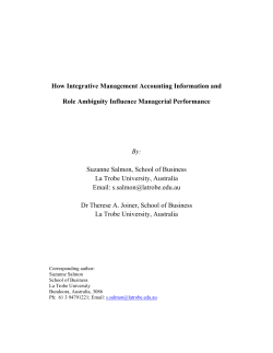 How Integrative Management Accounting Information and Role