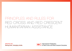 PrinciPles and rules for red cross and red crescent