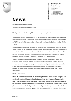OU Media Release - International Academy of Astronautics
