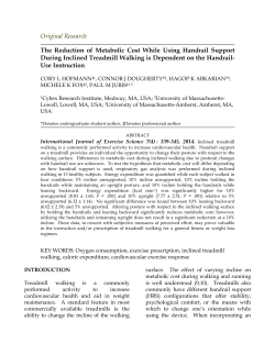 The Reduction of Metabolic Cost While Using Handrail Support