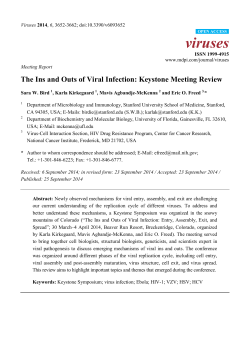 The Ins and Outs of Viral Infection: Keystone Meeting Review