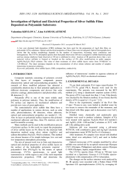 Investigation of Optical and Electrical Propertiesof Silver Sulfide