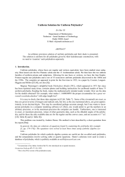 Uniform Solution for Uniform Polyhedra